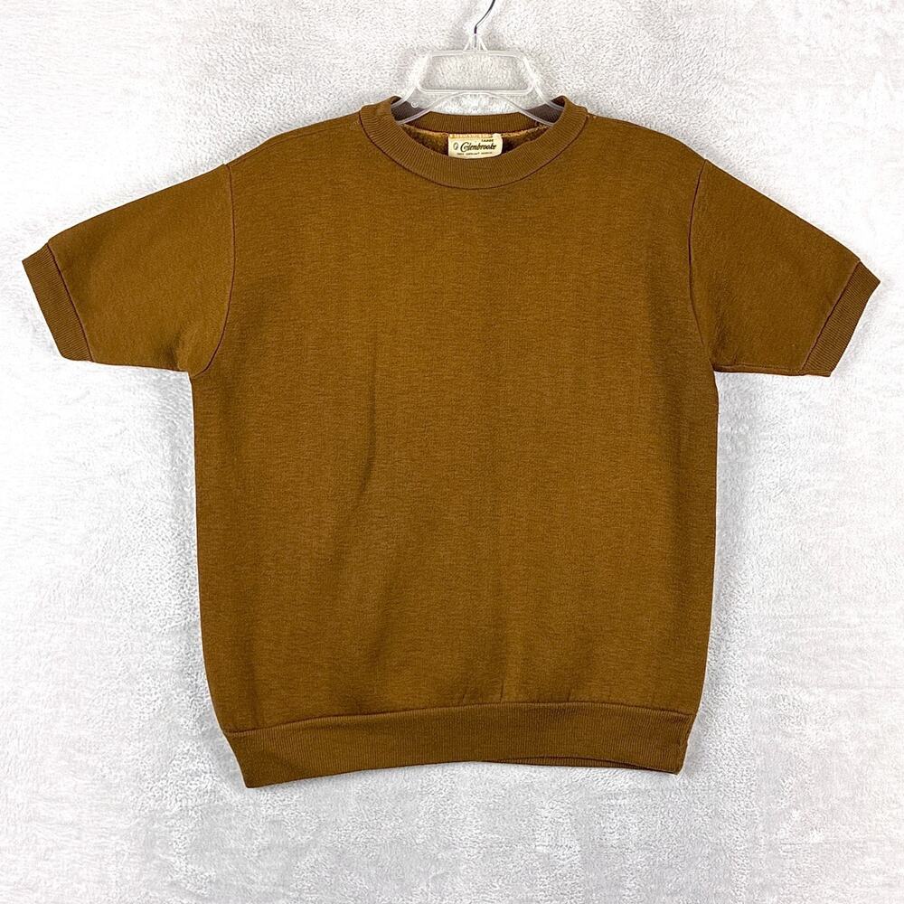 VTG Glenbrooke Sweatshirt Mens L Brown Creslan Acrylic Blank Preppy 60s 70s USA